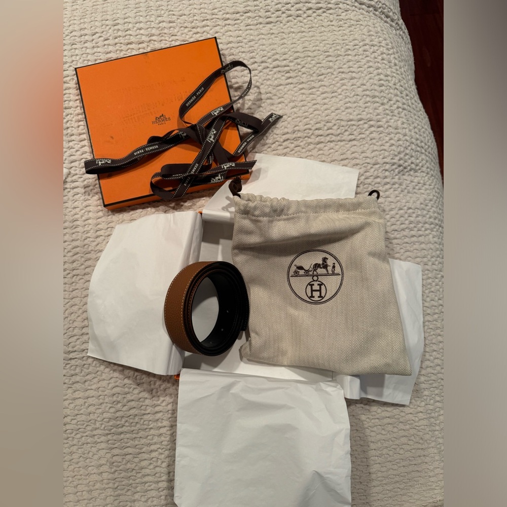Hermes reversible leather belt (emblem not included)